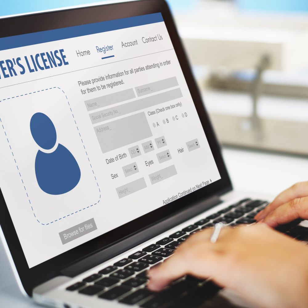 International Driver's License Card Identification Data Information Concept